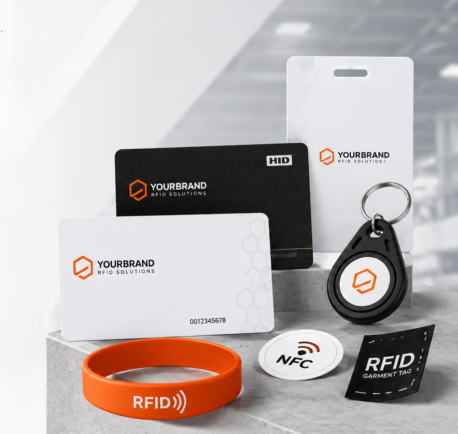 Custom RFID cards, keyfobs, wristbands and HID compatible cards